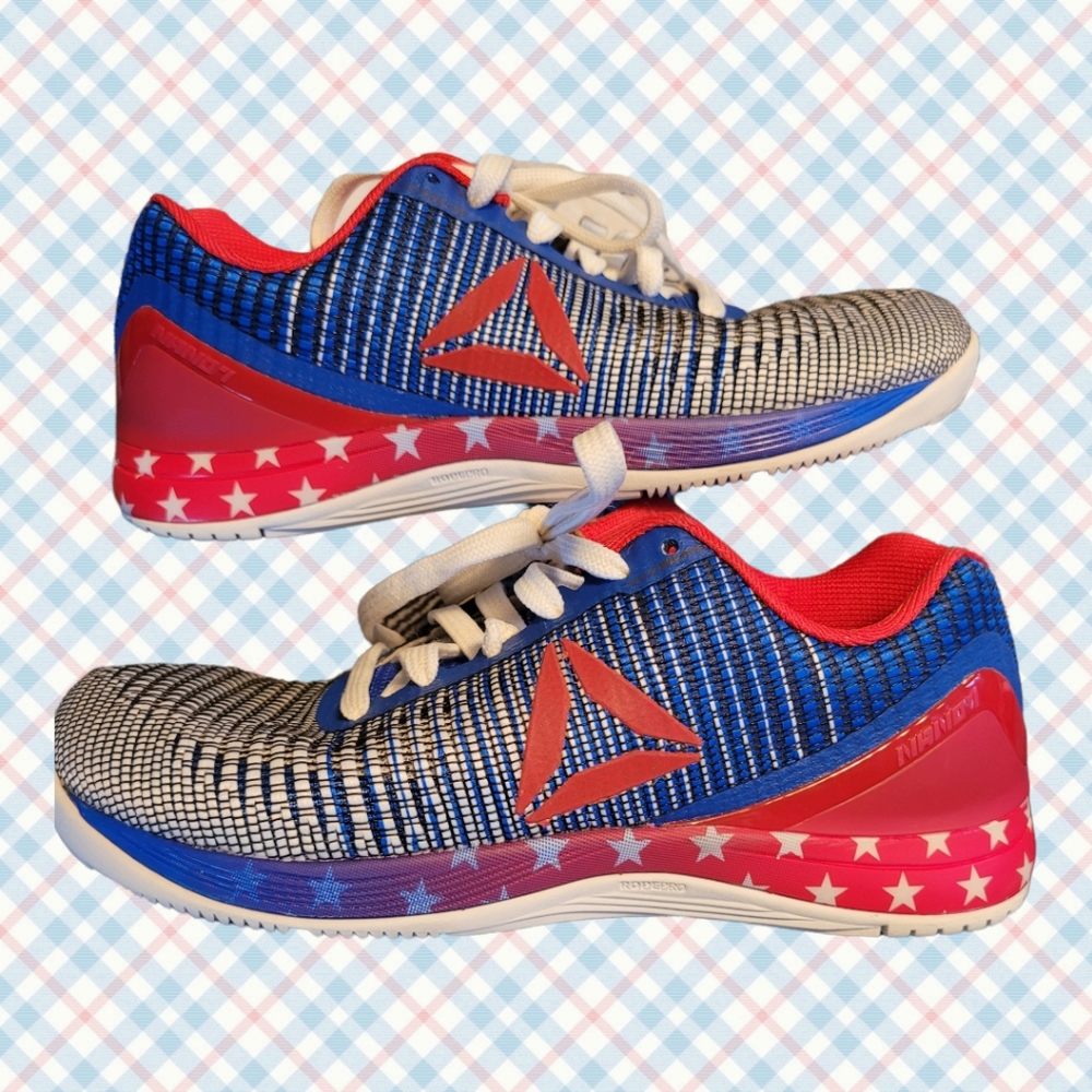 Reebok Blue Red White Star-Accent Athletic Shoes